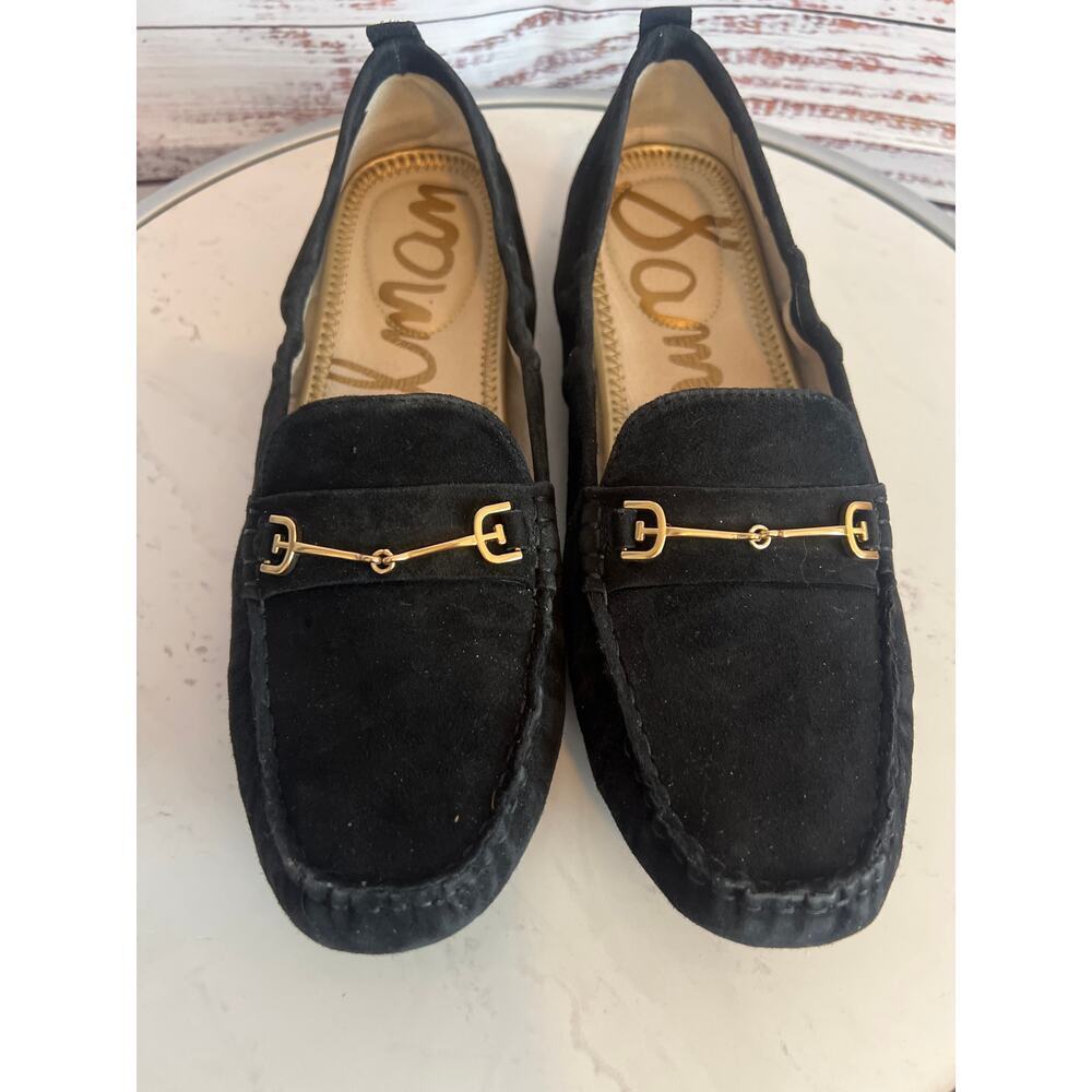 Sam Edelman Loraine Bit Suede Loafers Black size 91/2 - Picture 2 of 9